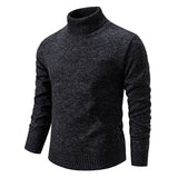 Joior Sweater Men's Autumn Winter New Trend Slim Wool Thin Velvet Turtleneck Knit Bottoming Shirt Male Clothing