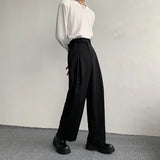 Joior Black Suit Pants Men Oversized Fashion Social Mens Dress Pants Korean Loose Straight Wide Leg Pants Mens Office Formal Trousers