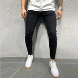 Joior Men's Fashion Leggings Jeans Solid Color Leisure Sports Elastic Cotton Pants 2024 Spring And Autumn High Quality Men's Wear