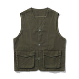 Cotton High Street American Style Classic Denim Vest for Men Sleeveless Casual Waistcoat Men's Casual Vest