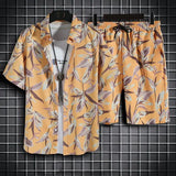 Joior Beach Clothes For Men 2 Piece Set Quick Dry Hawaiian Shirt and Shorts Set Men Fashion Clothing Printing Casual Outfits Summer