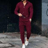 Joior Spring And Autumn Men's Suit Long Sleeve Polo Suit Sports Pants Fashion Casual Half Zipper Stand Collar Suit