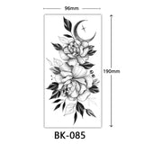 Joior Black Flower Tattoo Sketch Tattoo Sticker  Rose Blossom Tattoo Temporary Waterproof