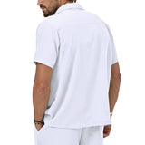 Joior 2024 Summer New Men's Short sleeved Polo Neck Shirt Shorts Casual Men's Two Piece Set