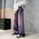 Joior Purple Wide Jeans for Men Ins Fashion Hip Hop Denim Trousers Vintage Casual Pants Streetwear Oversized Bottoms Male Y2K Clothes