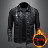 Joior Black PU Jackets Men Spring Autumn Leather Jacket Coat Male Fashion Casual Motor Biker PU Leather Coat Big Size 5XL