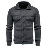 Joior Autumn and Winter New Foreign Trade Men's Knitwear Polo Collar Work Clothes Cardigan Outer Wear Sweater Coat