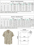 Joior Cotton and Linen Textured Shirts for Men Plant Leaves Pattern Short Sleeves Vacation Shirt Summer Streetwear Tops