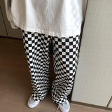 Joior 5XL Summer Plaid Pants Men Fashion Oversized Casual Wide Leg Pants Men Streetwear Hip-hop Loose Straight Pants Mens Trousers