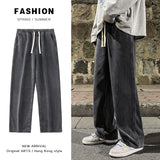 Joior New Korean Fashion Loose Jeans Classic Straight Straight Baggy Wide Leg Trousers Street Hip Hop Pants 3XL Black Grey Blue