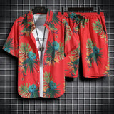 Joior Beach Clothes For Men 2 Piece Set Quick Dry Hawaiian Shirt and Shorts Set Men Fashion Clothing Printing Casual Outfits Summer