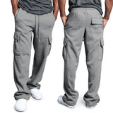 Joior Mens Sweatpants Straight Fit Joggers for Sports and Streetwear Loose Oversized Drawstring Long Pants Men Multi-pocket Pants