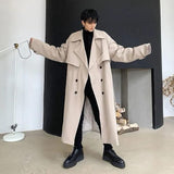 Joior Fashion Casual Overcoat Men's Autumn Winter Cotton Warm Windbreaker Long Handsome Student Loose Coat Top Trench Men Clothes