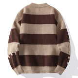 Joior FALL OUTFIT MEN High Street Patch Knitted Sweater 2024 Trendy High Street Autumn/Winter Warm Men's Top Hip Hop Street Clothing Fishing Sports