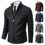 Autumn Winter Sweater Men's Loose Cardigan New Cold Cold High Neck Jumpers Patchworked Windbreaker Causal Jackets