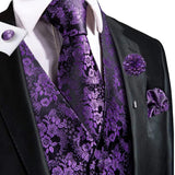 Joior High Quality Silk Mens Vests Champagne Paisley Waistcoat Neck Tie Hanky Cufflinks Brooch Set for Men Suit Wedding Office