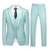 Joior M-6XL Double Vent Mens Suit ( Blazer+Vest+Pants) Solid Color Formal Office Business Suit Three-piece Groom's Wedding Dress Party