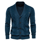 Joior Cotton Argyle Cardigan Men Casual Single Breasted Solid Color Business Mens Cardigans New Winter Fashion Sweater Man