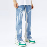 Y2K Streetwear Baggy Flare Jeans Cargo Pants Men Clothing Drawstring Sweatpants Male Denim Trousers Pantalon Homme