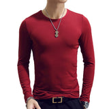 Joior Fashion Hot Sale Classic Long Sleeve T-Shirt For Men Fitness T Shirts Slim Fit Shirts Solid Tees Tops Men Tees Shirt Clothes