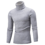 Joior Autumn and Winter Men's Warm Sweater Long Sleeve Turtleneck Sweater Retro Knitted Sweater Pullover Sweater