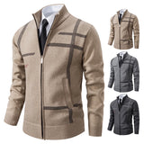 Joior New Spring and Autumn Cardigan Men's Knitwear Trend Stand-up Shirt Casual Coat Men's Wear