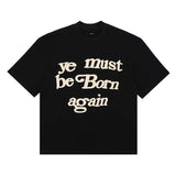 Joior Frog drift Fashion Streetwear CPFM KANYE YE MUST BORN AGAIN Foam printing Summer Oversized Loose Tee Tops t shirt for Men