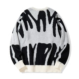 Joior Autumn and Winter New Fashion Abstract Letter Jacquard Sweater with Warm and Thick Contrast Color Knit