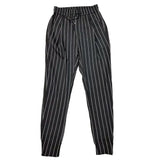 Joior Men Harem Pants Striped Drawstring Elastic Waist Slim Fit Streetwear Spring Autumn Stretch Ankle Tied Pencil Pants for Daily