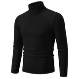 Joior black turtleneck outfit men Cool New Trend Men's High Neck Sweater  Pullover Knitted Warm Casual Men Clothing  Knitted Sweater Men