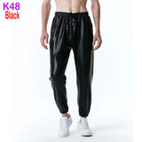 Joior Mens Shiny Silver Metallic Jogger Sweatpants Hip Hop Wet Look Trousers Men Club Party Festival Prom Streetwear Pantalones Hombre