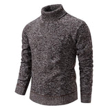 Joior Sweater Men's Autumn Winter New Trend Slim Wool Thin Velvet Turtleneck Knit Bottoming Shirt Male Clothing