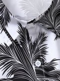 Joior Hawaiian Shirts for Men Tropical Coconut Tree Print Short Sleeve Shirt Summer Beach Casual Button Vacation Tops