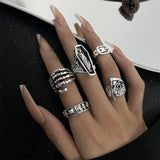 Joior Gothic Skeleton Unisex Ring Set Punk Grunge Butterfly Frog Woman Man Jewelry Hip Hop Party Street Ring Accessories New Gift