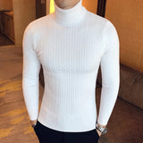 Joior Winter High Neck Thick Warm Sweater Men Turtleneck Brand Mens Sweaters Slim Fit Pullover Men Knitwear Male Double Collar