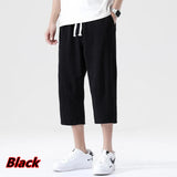 Joior Summer Casual Pants Men's Wild Cotton and Linen Loose Linen Pants Korean Style Trend Nine-point Straight Trousers