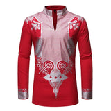 Joior African Tribal Dashiki Longline Shirt Brand New Slim Long Sleeve Mandarin Collar Dress Shirt Men African Clothing Camisa