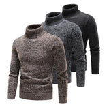 Brand Men Turtleneck Sweaters and Pullovers New Fashion Knitted Sweater Winter Men Pullover Homme Wool Casual Solid Clothes