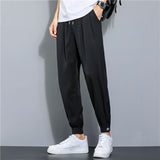 Joior Summer Ice Silk Thin Soft Casual Men‘s Daily Baggy Pants Sports Straight Joggers Fashion Streetwear Trousers Men Clothing