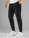 Joior Men Drawstring Waist Slant Pocket Sweatpants