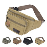 Joior Chest Bag Canvas Waist Bag Women Men's Belt Bag Fashion Bum Bag Travel Purse Bag for Phone Pouch Pocket Hip Bag Waist Pack Male