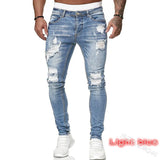 Joior Man Pants Retro Washing Zipper Stretch Jeans Casual Slim Fit Trousers Male Plus Size Pencil Pants Denim Skinny Jeans for Men