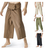 Joior New Summer Daily Thai Fisherman Linen Pants Men's Women's Loose Yoga Pirate Harem Pants Baggy Hosen Homewear Quick-Dry Trousers