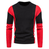 Joior Autumn New Fashion Foreign Trade Men's Knitted Round Neck Contrast Color Sweater Underlay