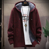 Joior Autumn and Winter Men's Wool Jacket New Jacket Plush Thickened Classic Vintage Cardigan Hoodie Casual Loose Tops