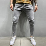 Joior Men's Fashion Leggings Jeans Solid Color Leisure Sports Elastic Cotton Pants 2024 Spring And Autumn High Quality Men's Wear