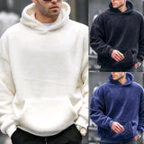 Joior Men's Hoodie Casual Hoodies Pullovers Sweatshirts Men's Top Solid Color Hoodies Sweatshirt Male Winter jumper with fleece hoodie