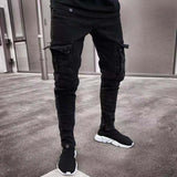 Joior Fashion Street Style Ripped Skinny Jeans Men Vintage Wash Solid Denim Trouser Mens Casual Slim Fit Pencil Denim Pants