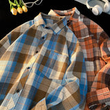 Joior Plaid Casual Men's Shirts Clothing Men Shirt Long Sleeve Social Men's Casual Shirts Top Cool Things 5XL Big Size Autumn New