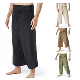 Joior New Summer Daily Thai Fisherman Linen Pants Men's Women's Loose Yoga Pirate Harem Pants Baggy Hosen Homewear Quick-Dry Trousers